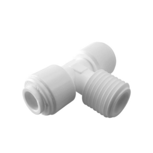 Фитинг для осмоса: Тройник 1/4" OD x 1/4" NPT x 1/4" OD